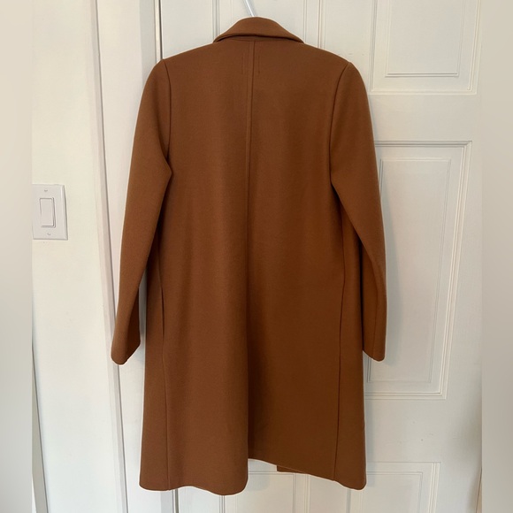 ZARA Camel / Cognac Long Coat – Minimalist Chic - Picture 2 of 6